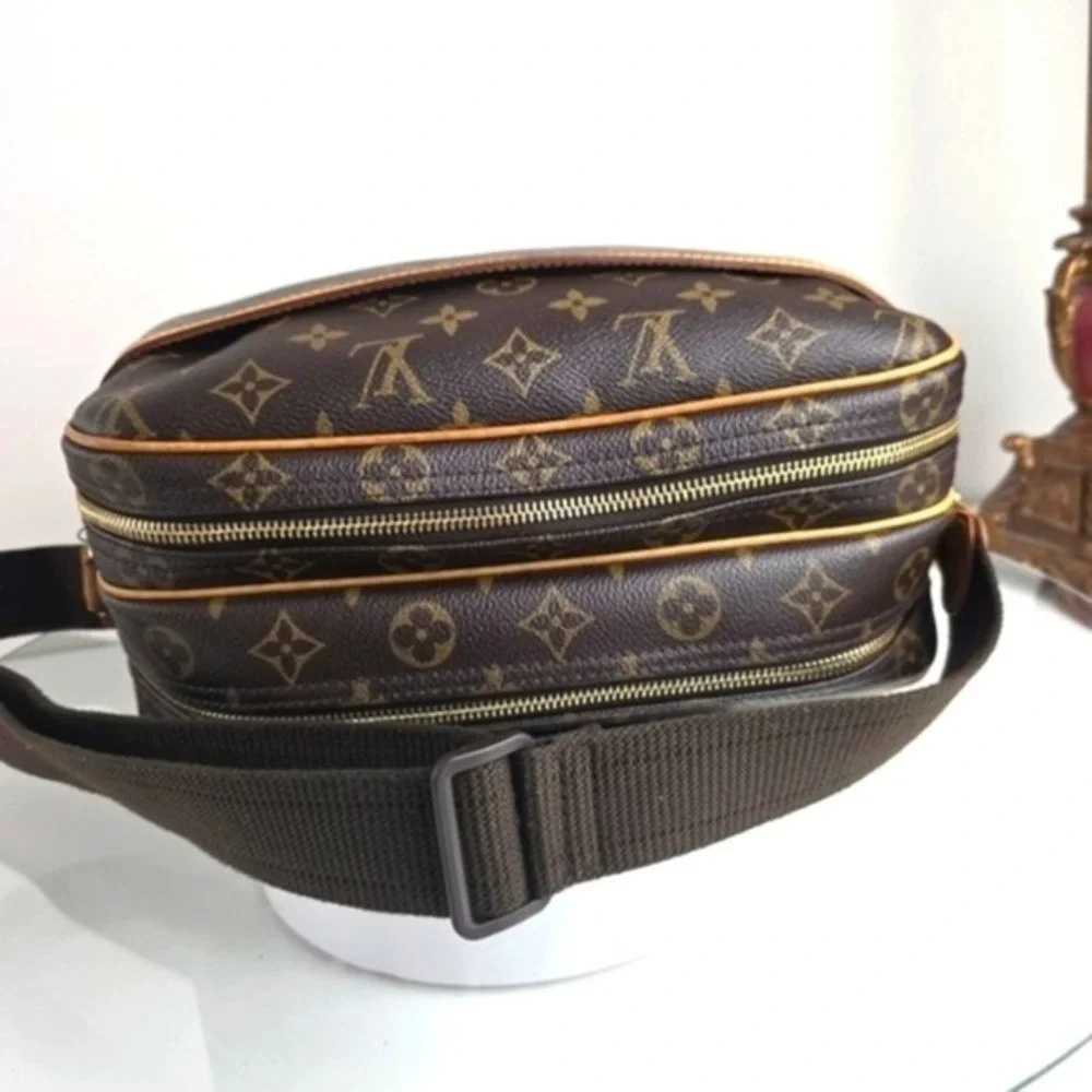 Louis Vuitton Reporter PM Monogram Shoulder Crossbody Messenger Bag Brown